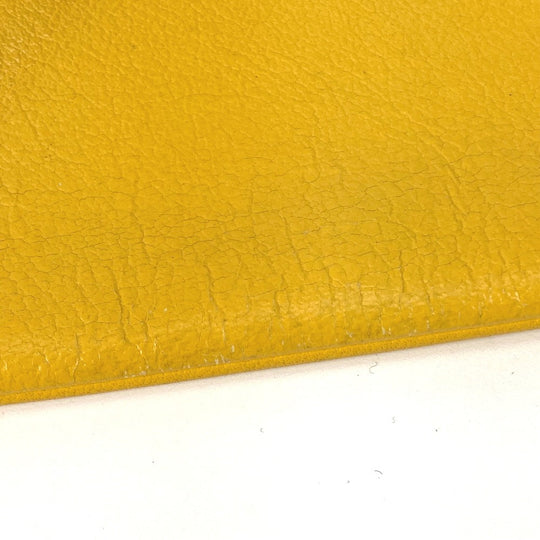 CELINE Clutch bag leather White x yellow By color Women Used Authentic
