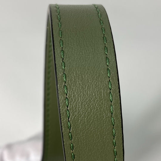 LOEWE Shoulder Bag leather khaki Shoulder Crossbody mini hammock drawstring bag Women Used Authentic