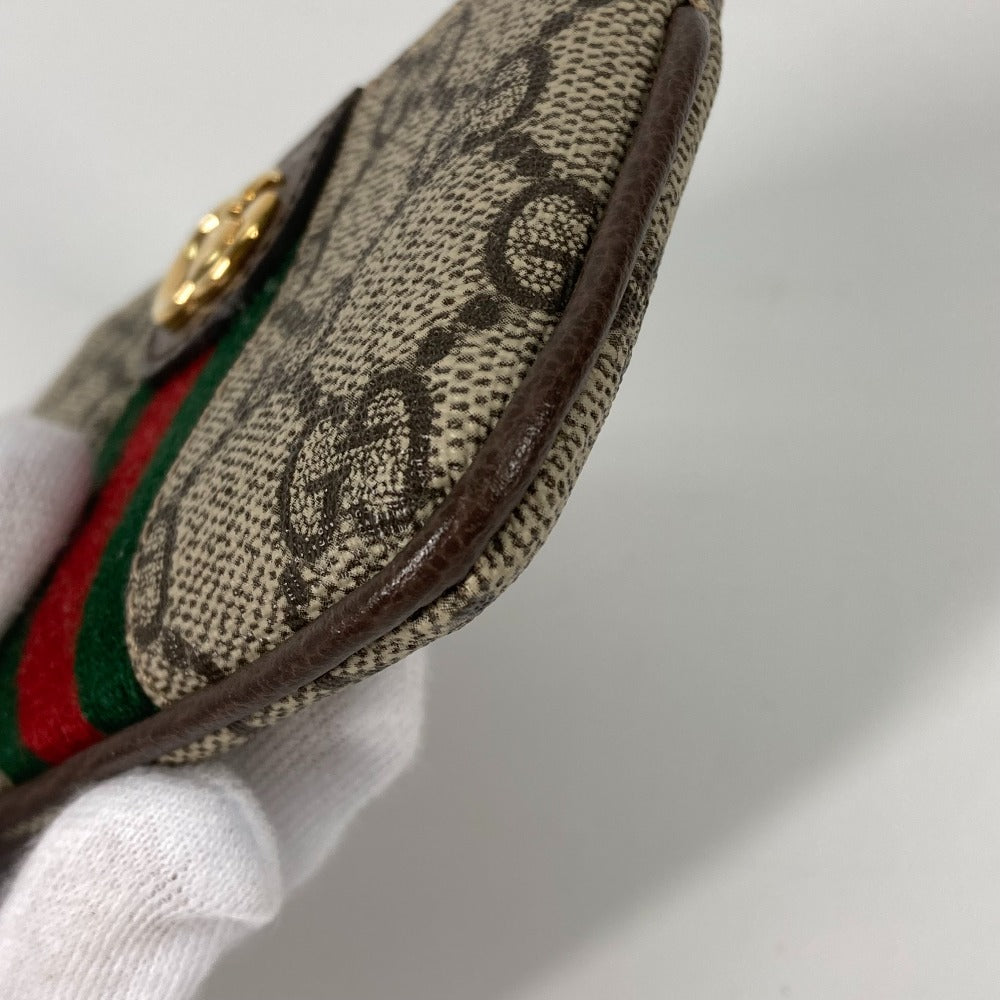 GUCCI Key case Key holder  671722 GG Supreme Canvas beige GG Supreme Ofidia Women Used Authentic