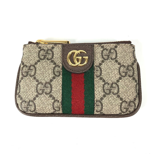 GUCCI Key case Key holder  671722 GG Supreme Canvas beige GG Supreme Ofidia Women Used Authentic