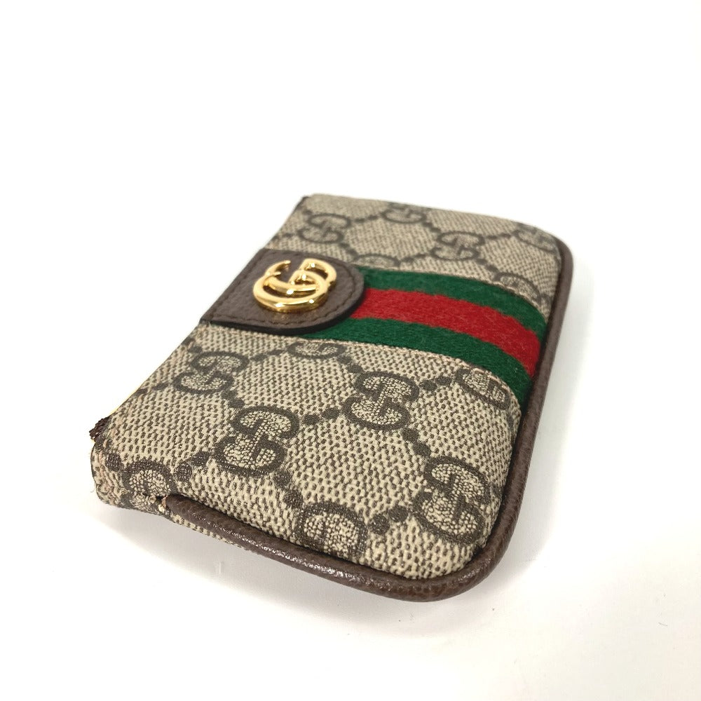 GUCCI Key case Key holder  671722 GG Supreme Canvas beige GG Supreme Ofidia Women Used Authentic