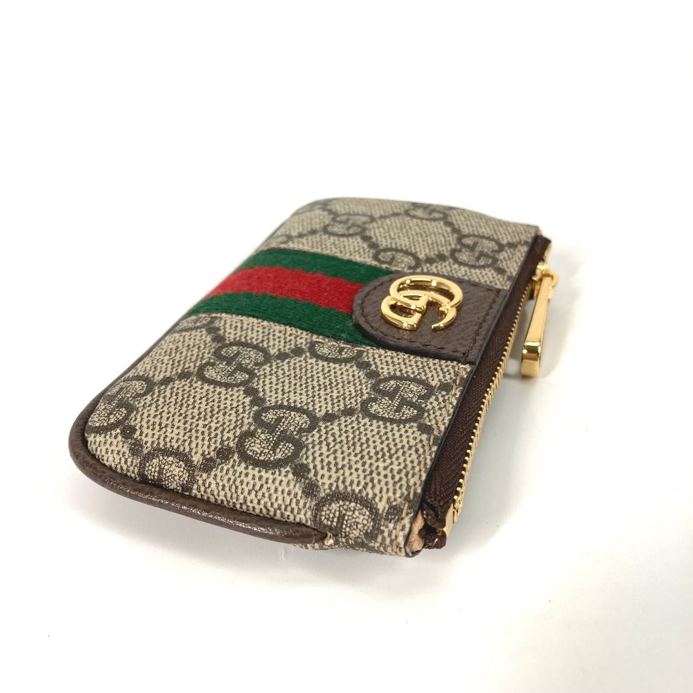 GUCCI Key case Key holder  671722 GG Supreme Canvas beige GG Supreme Ofidia Women Used Authentic