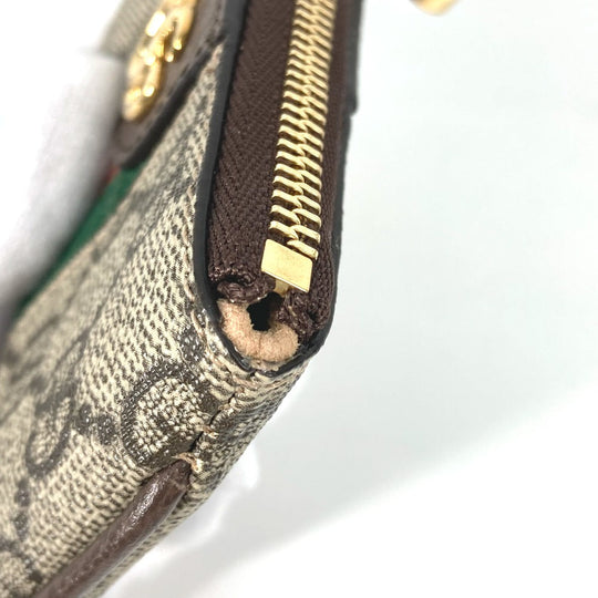 GUCCI Key case Key holder  671722 GG Supreme Canvas beige GG Supreme Ofidia Women Used Authentic