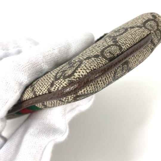 GUCCI Key case Key holder  671722 GG Supreme Canvas beige GG Supreme Ofidia Women Used Authentic