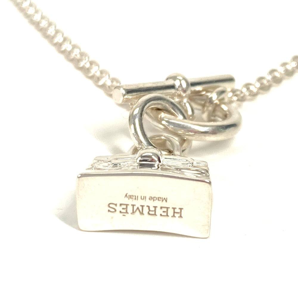 HERMES Necklace SV925 Silver Kelly Amulet Women Used Authentic