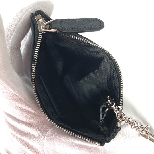 GUCCI Coin case 544476 leather black With key ring Micro Gucci Shima GG mens Used Authentic