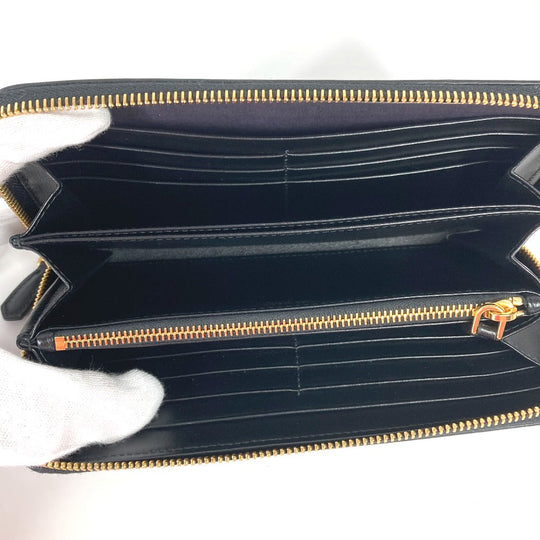 PRADA Long Wallet Purse 1ML506 Leather / nylon black Long wallet Triangle logo plate Women Used Authentic