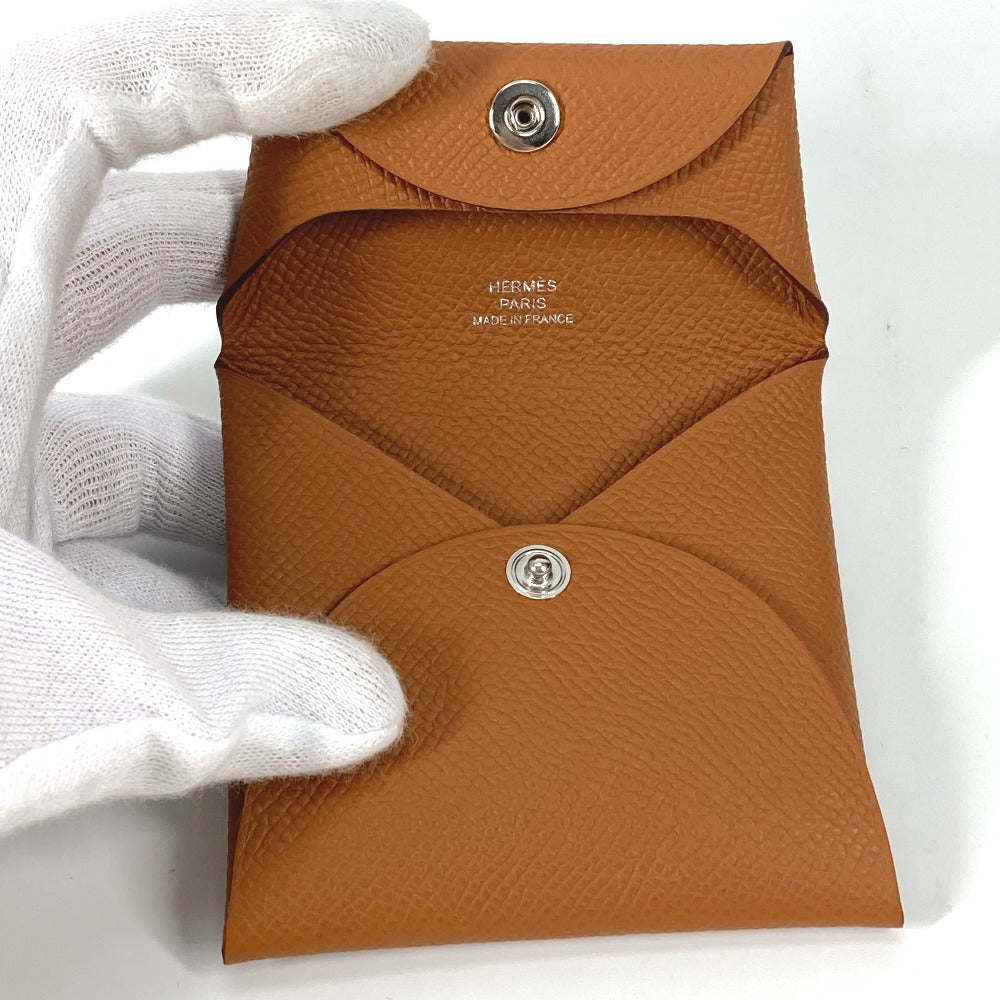 HERMES Coin case Epsom gold Bastia mens Used Authentic