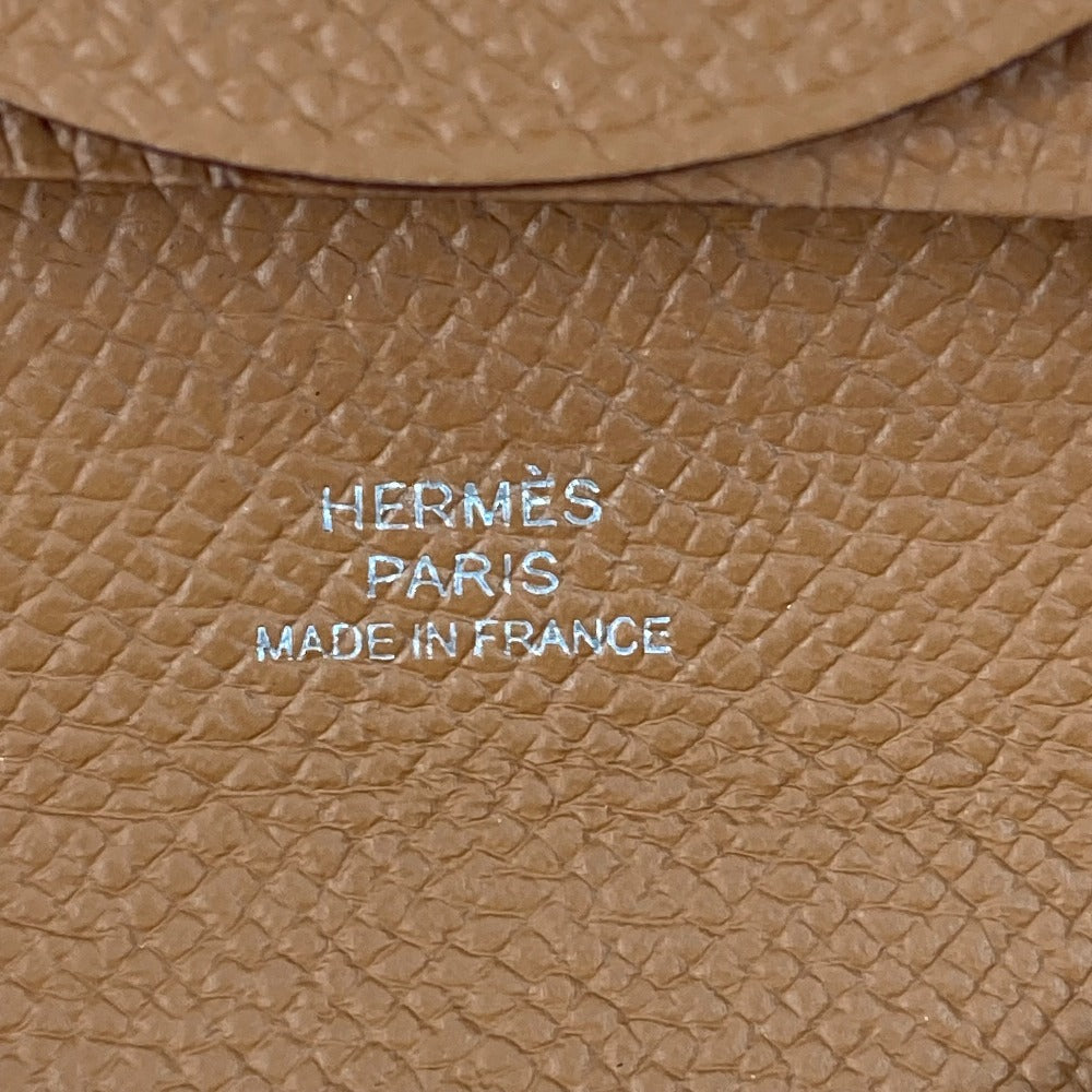 HERMES Coin case Epsom gold Bastia mens Used Authentic
