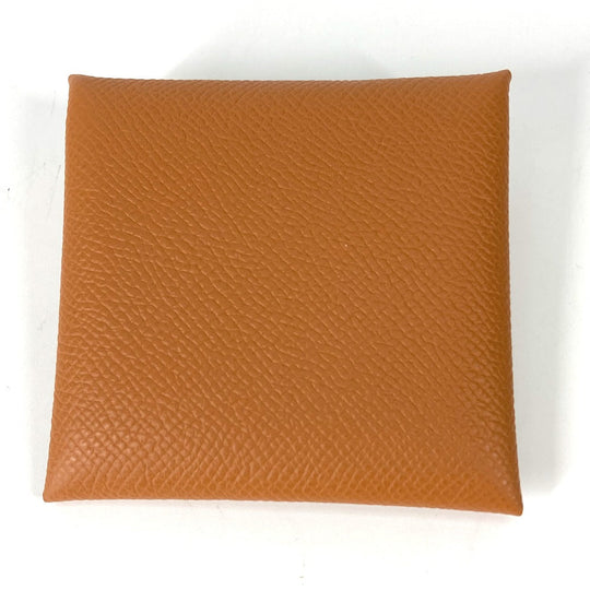 HERMES Coin case Epsom gold Bastia mens Used Authentic