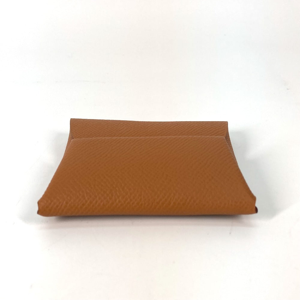 HERMES Coin case Epsom gold Bastia mens Used Authentic