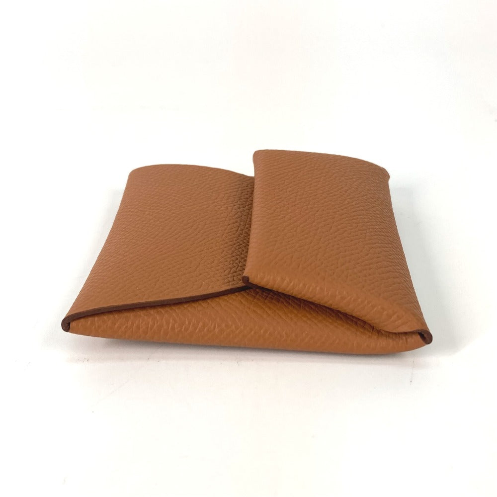 HERMES Coin case Epsom gold Bastia mens Used Authentic