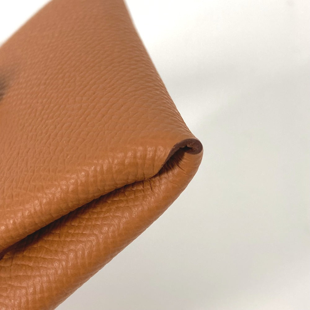HERMES Coin case Epsom gold Bastia mens Used Authentic