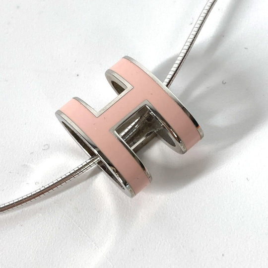 HERMES Necklace metal Light pink Pop Ash H Women Used Authentic
