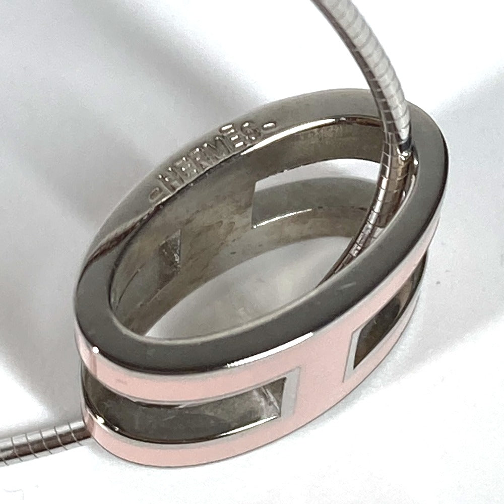 HERMES Necklace metal Light pink Pop Ash H Women Used Authentic