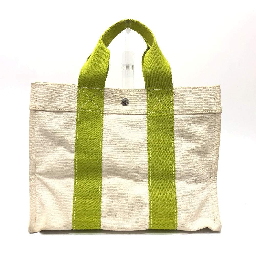 HERMES Tote Bag canvas green Bora Bora PM Women Used Authentic