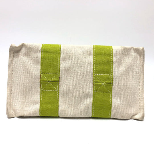 HERMES Tote Bag canvas green Bora Bora PM Women Used Authentic
