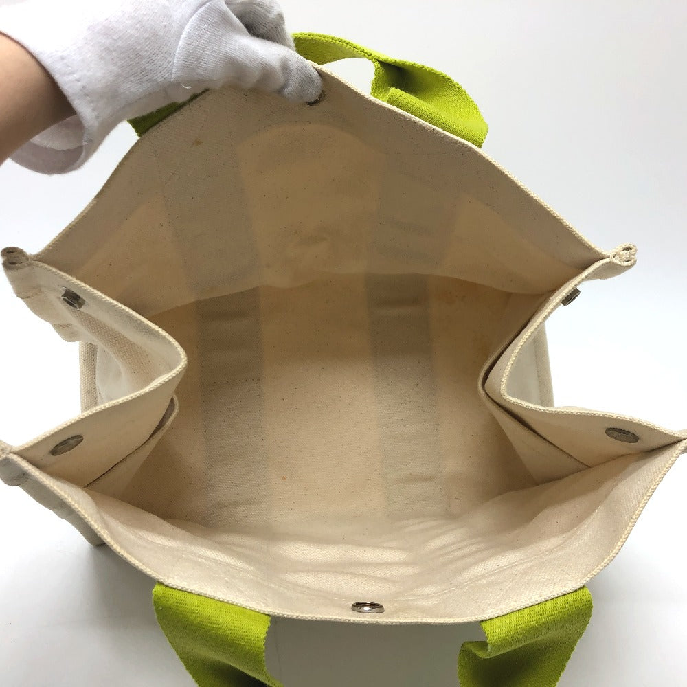 HERMES Tote Bag canvas green Bora Bora PM Women Used Authentic