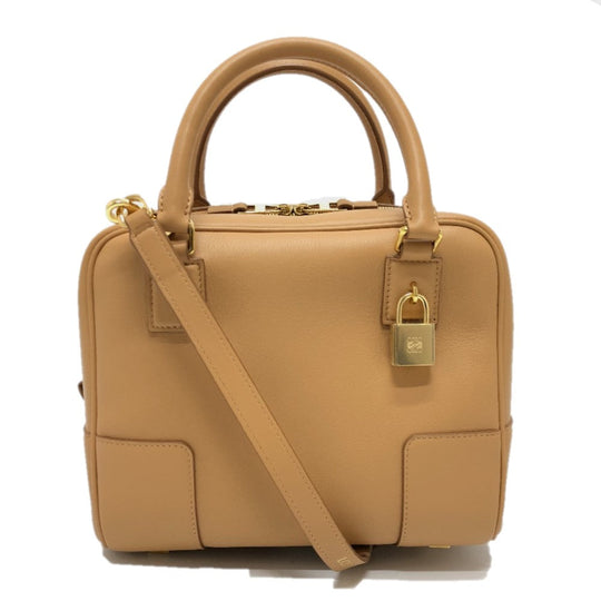 LOEWE Handbag A039N10X032586 Nappa leather beige Amazona 19 Square Women Used Authentic