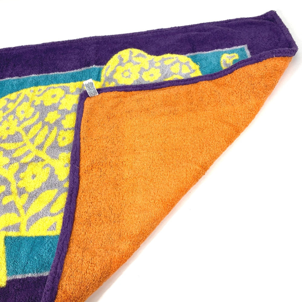 HERMES towel cotton purple Bath towel Interior Throw Blanket Women Used Authentic