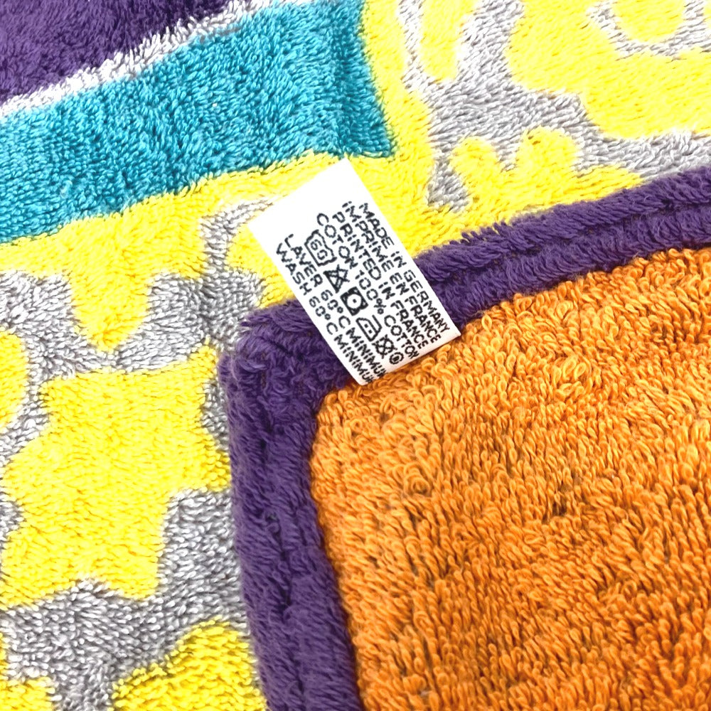 HERMES towel cotton purple Bath towel Interior Throw Blanket Women Used Authentic