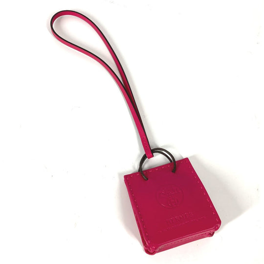 HERMES charm Ao Milo, Rose Mexico pink key ring sack orange Women Used Authentic