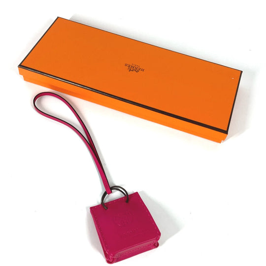 HERMES charm Ao Milo, Rose Mexico pink key ring sack orange Women Used Authentic