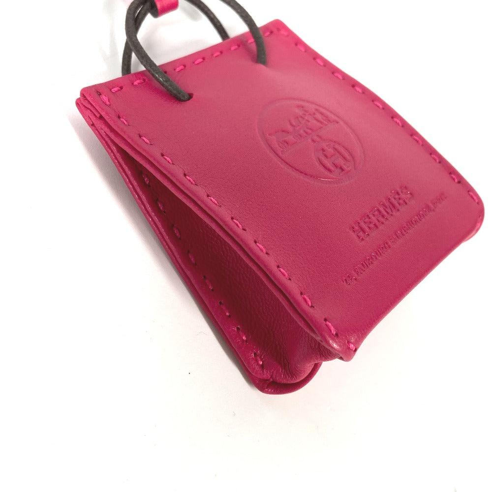 HERMES charm Ao Milo, Rose Mexico pink key ring sack orange Women Used Authentic