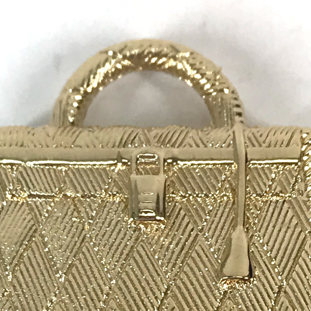 HERMES charm metal gold Pendant Top Necklace Accessories Curiosity Curiosity Permanent Brass
