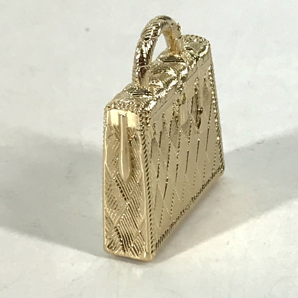 HERMES charm metal gold Pendant Top Necklace Accessories Curiosity Curiosity Permanent Brass