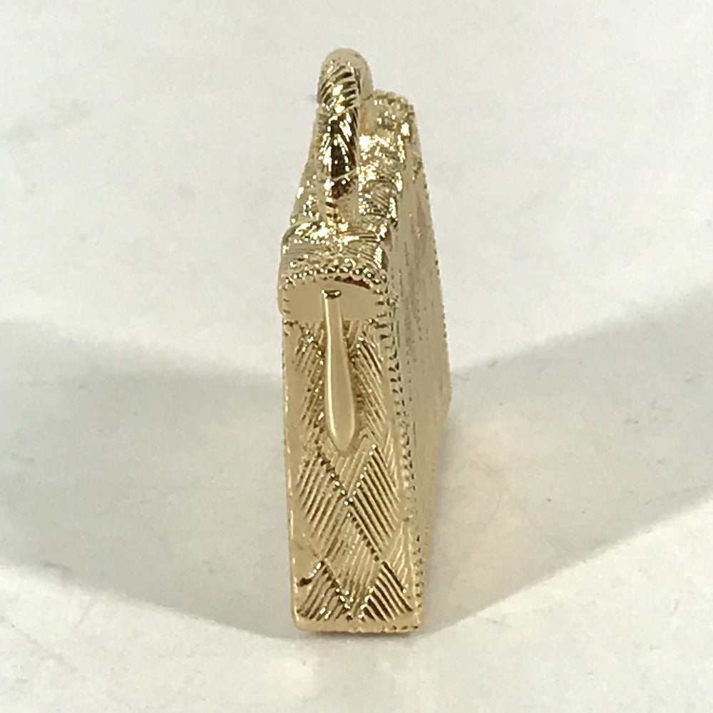 HERMES charm metal gold Pendant Top Necklace Accessories Curiosity Curiosity Permanent Brass