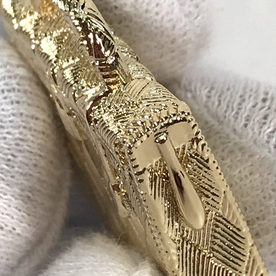HERMES charm metal gold Pendant Top Necklace Accessories Curiosity Curiosity Permanent Brass