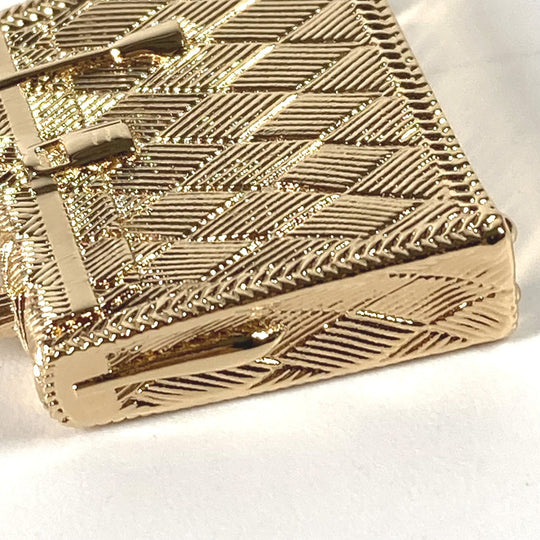 HERMES charm metal gold Pendant Top Necklace Accessories Curiosity Curiosity Permanent Brass