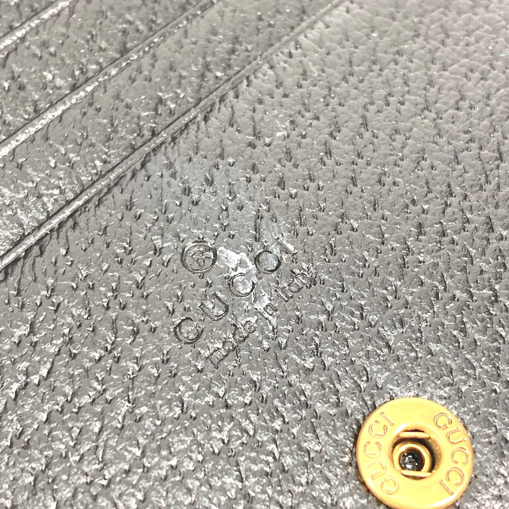 GUCCI Long Wallet Purse 699304 leather black Belt bag Waist bag GG mens Used Authentic