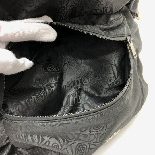 Dior Backpack 1PEBA064 Nylon / leather black Dior xStussy collaboration unisex(Unisex) Used Authentic