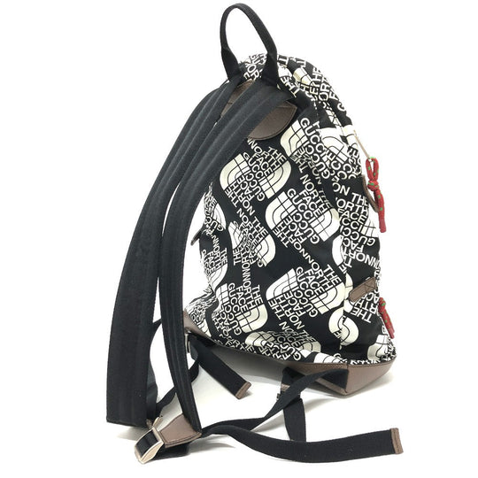 GUCCI Backpack 650288 Nylon / leather Black x white GUCCIxTHE NORTH FACE collaboration mens Used Authentic