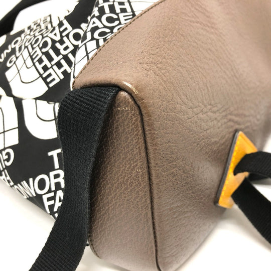 GUCCI Backpack 650288 Nylon / leather Black x white GUCCIxTHE NORTH FACE collaboration mens Used Authentic