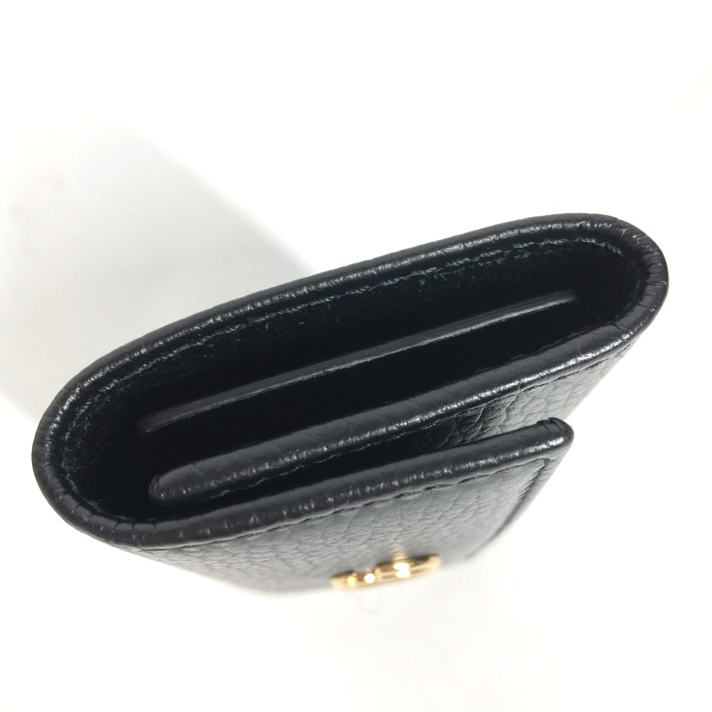 GUCCI Key case Key holder  456118 leather black key GG Marmont Women Used Authentic