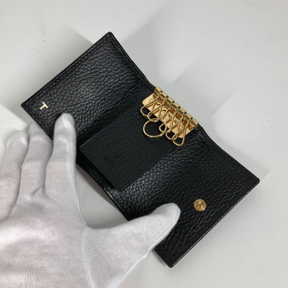 GUCCI Key case Key holder  456118 leather black key GG Marmont Women Used Authentic