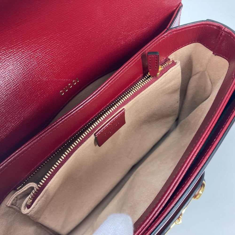 GUCCI Shoulder Bag 602204 GG Supreme canvas, leather beige GG Supreme Horsebit 1955 Women Used Authentic