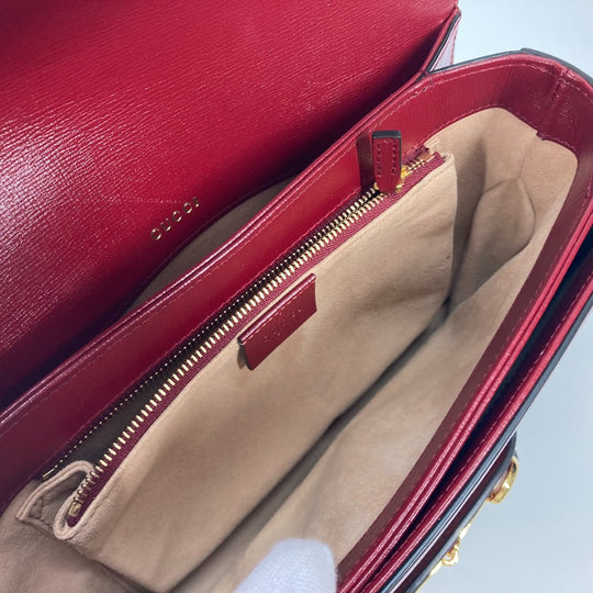 GUCCI Shoulder Bag 602204 GG Supreme canvas, leather beige GG Supreme Horsebit 1955 Women Used Authentic