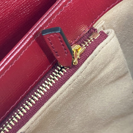GUCCI Shoulder Bag 602204 GG Supreme canvas, leather beige GG Supreme Horsebit 1955 Women Used Authentic