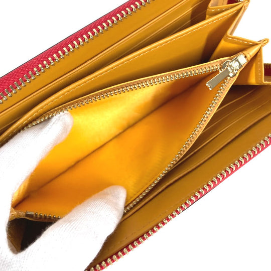 COACH Long Wallet Purse C7800 leather white Keith Haring collaboration Mickey Mouse Accordion Women Used Authentic