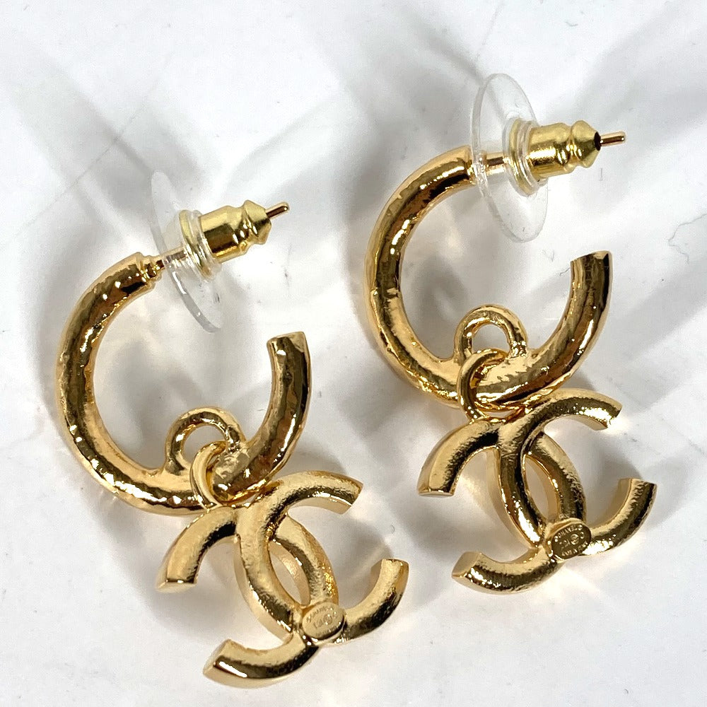 CHANEL Pierce metal gold 24C CC COCO Mark Women Used Authentic