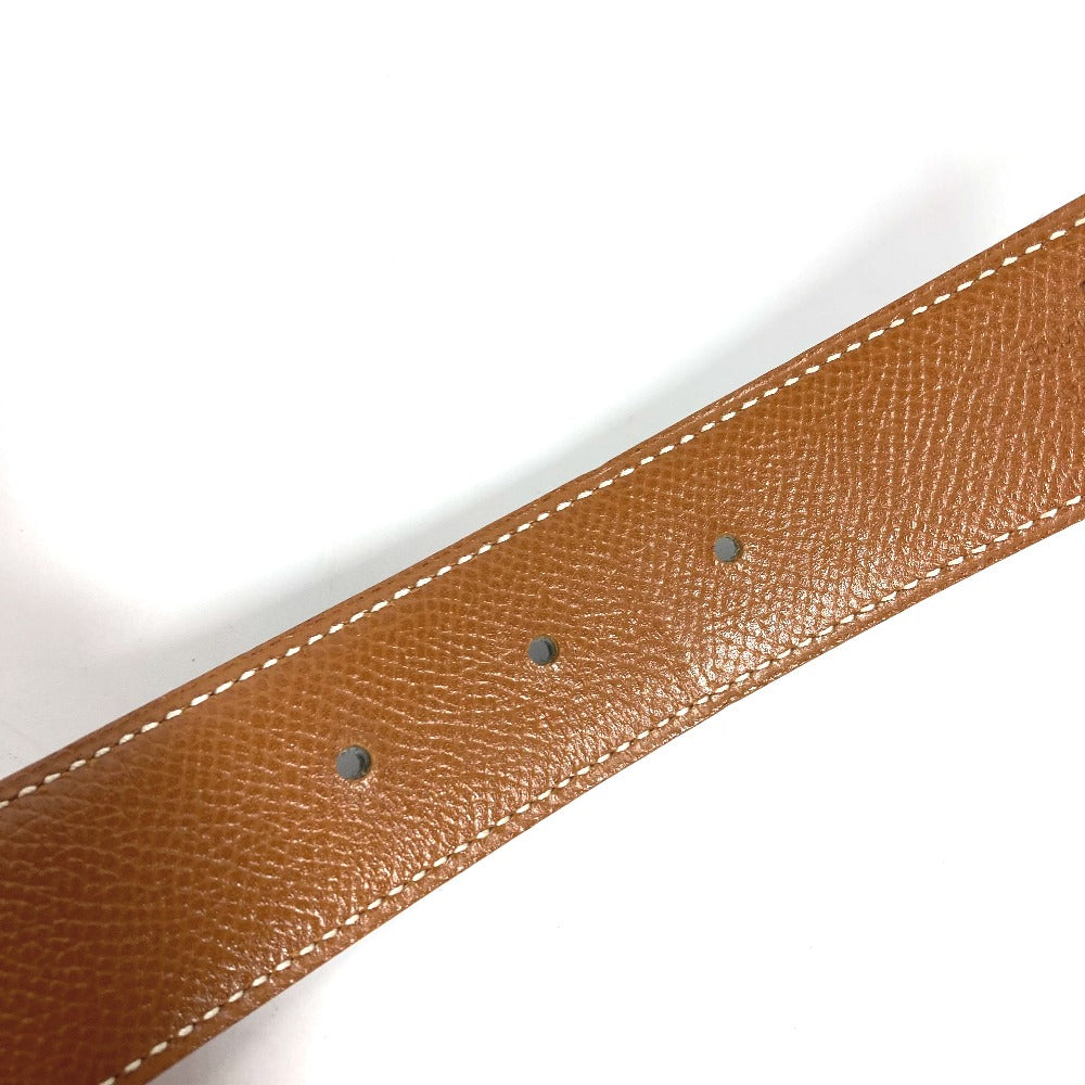 HERMES belt Calf leather Black x Leather H belt Constance Women 65 Used Authentic