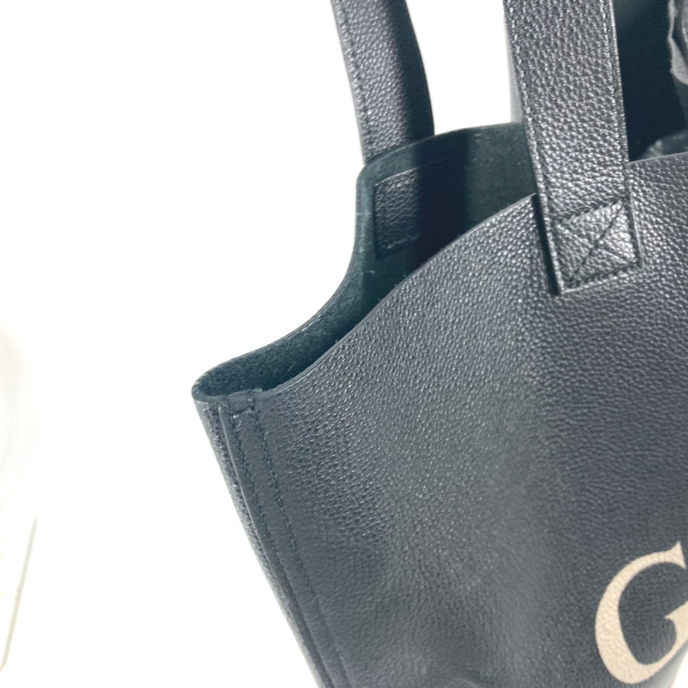 GUCCI Tote Bag 572768 leather black Sherry line Logo print unisex(Unisex) Used Authentic