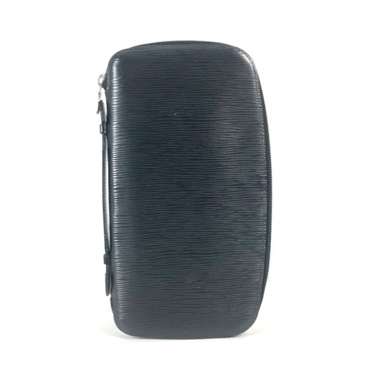 LOUIS VUITTON Long Wallet Purse M63042 Epi Leather black Epi Organizer Atoll mens Used Authentic