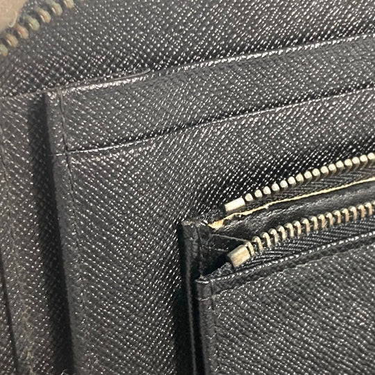 LOUIS VUITTON Long Wallet Purse M63042 Epi Leather black Epi Organizer Atoll mens Used Authentic