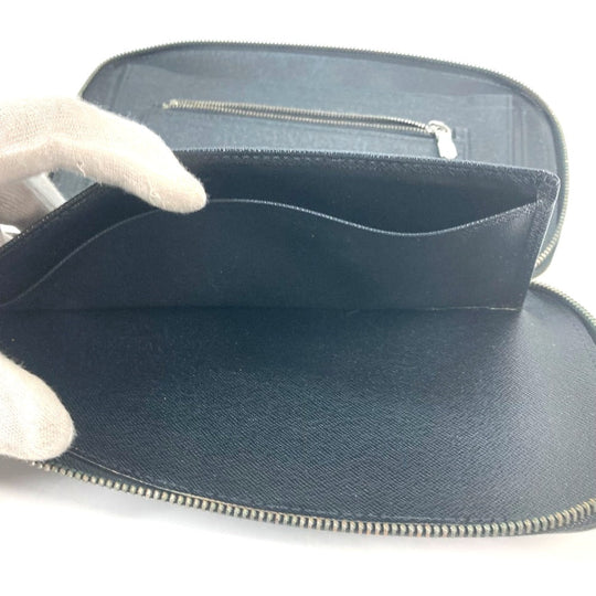 LOUIS VUITTON Long Wallet Purse M63042 Epi Leather black Epi Organizer Atoll mens Used Authentic