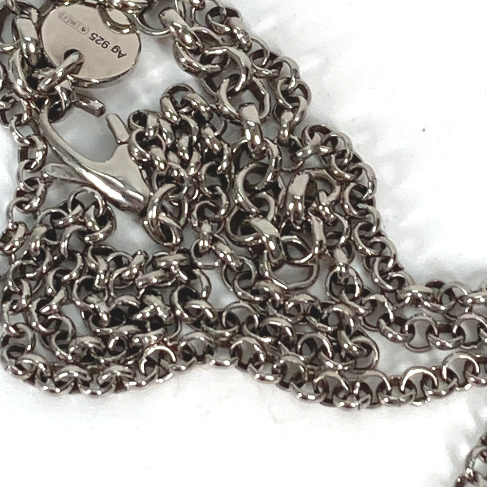GUCCI Necklace SV925 Silver Arabesque Interlocking G Women Used Authentic